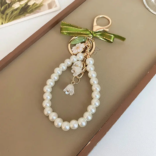 Accessoire de sac fleur et perle - StellaCharms